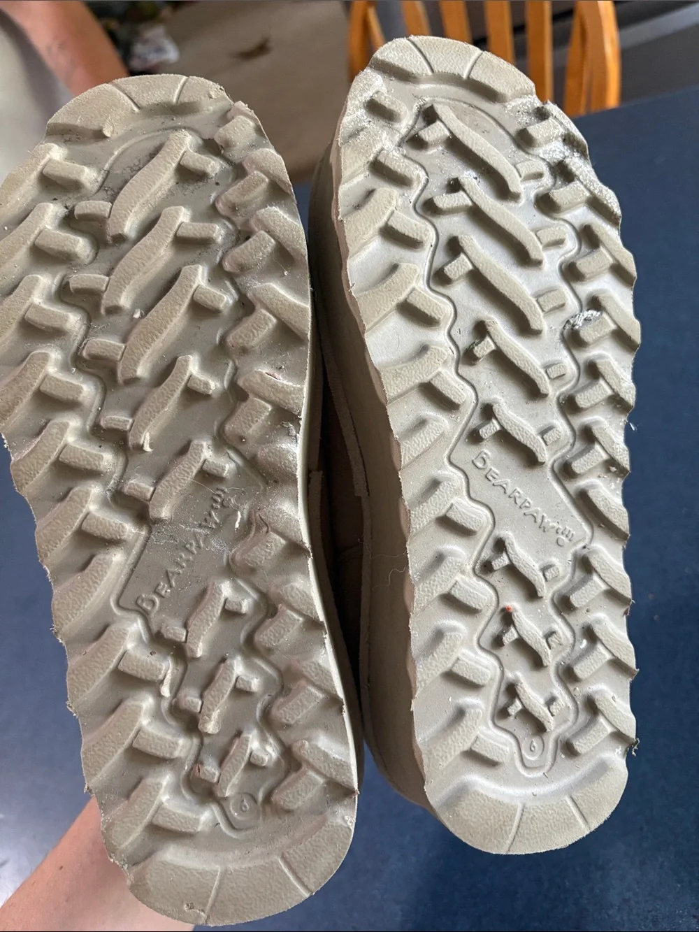 BearPaw Tan Slip-On Plush Lined Booties